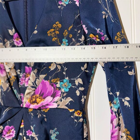 Maggy London Floral Midi Dress - Vintage-Inspired Elegant Party Dress - Size 2P - Picture 5 of 8